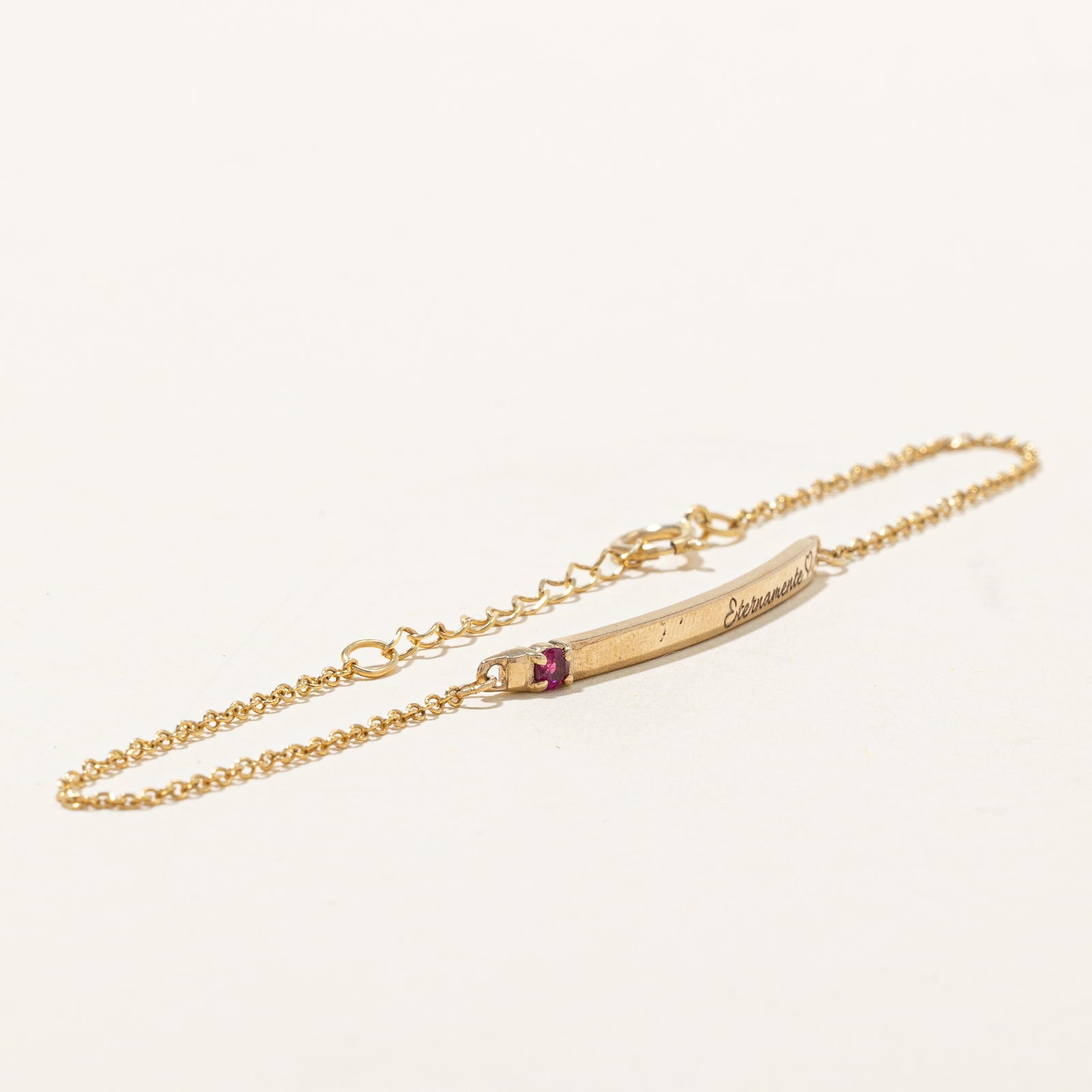 'Eternamente' Synthetic Ruby Bracelet | 0.07ct | 7.5"