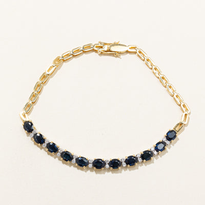 Sapphire & Diamond Bracelet | 3.30ctw, 0.20ctw | 7