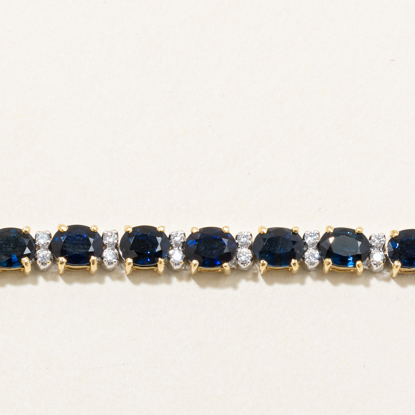 Sapphire & Diamond Bracelet | 3.30ctw, 0.20ctw | 7" |