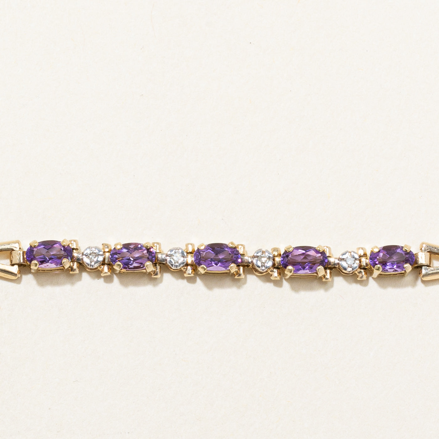 Amethyst & Diamond Bracelet | 0.75ctw, 0.02ctw | 8.25" |