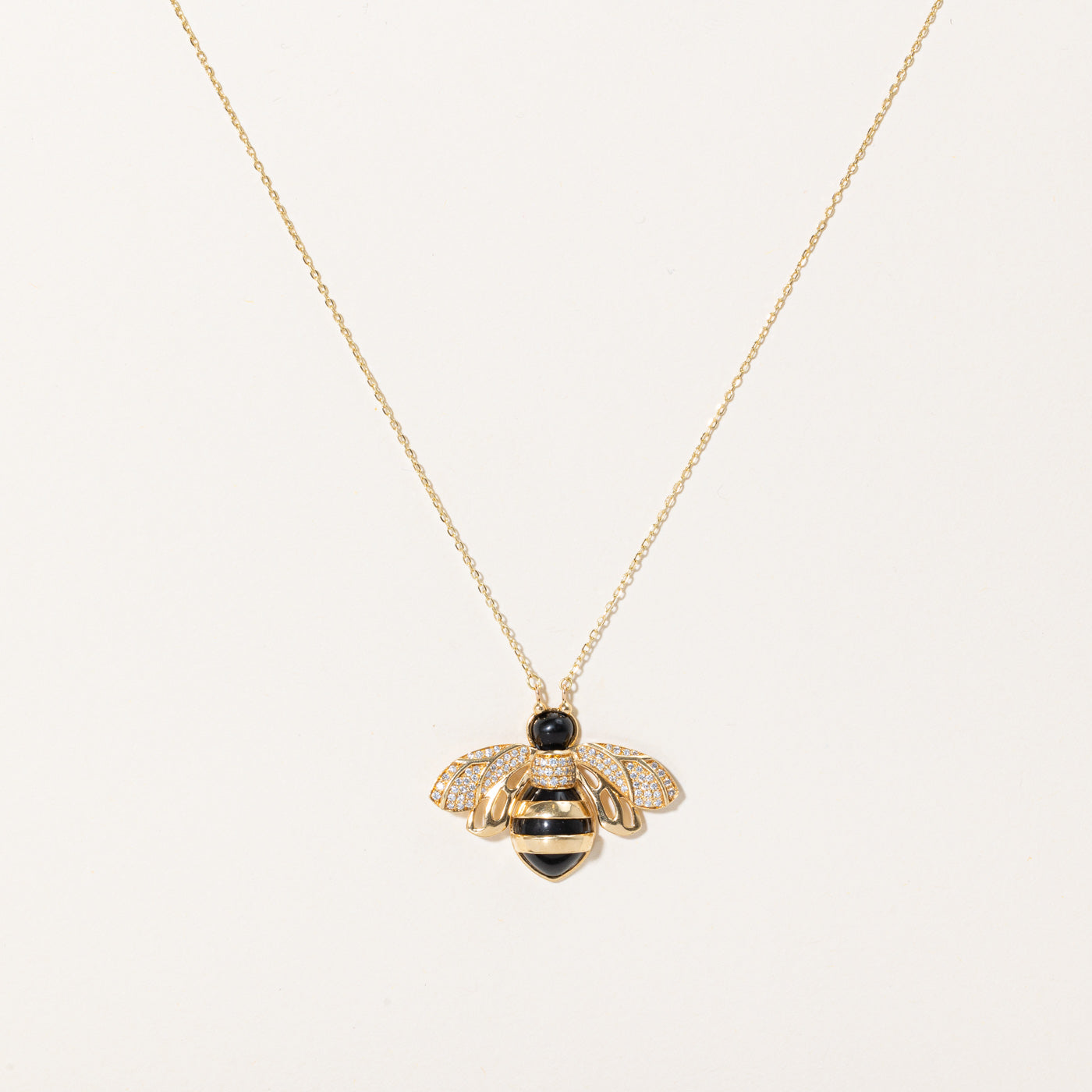 Diamond Bee Pendant & Necklace | 0.30ctw | 16" |