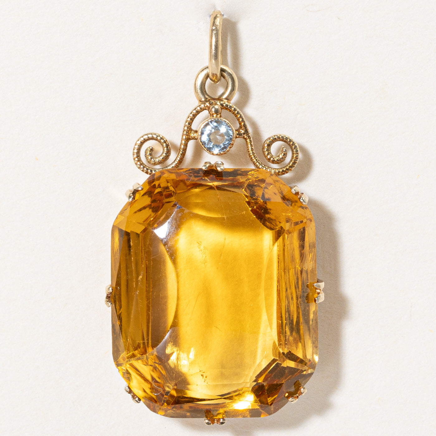 Pendentif Citrine et Aigue-marine | 20,00 ct, 0,07 ct | 