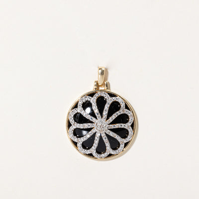 Onyx & Diamond Pendant | 10.00ct, 0.15ctw |