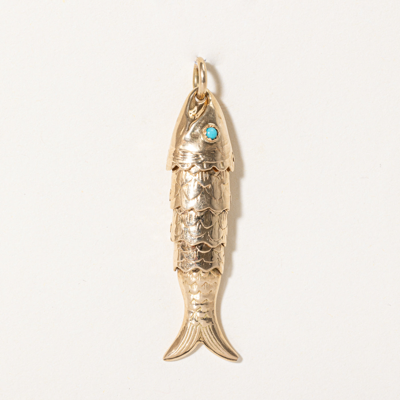 Turquoise Fish Pendant | 0.04ctw |