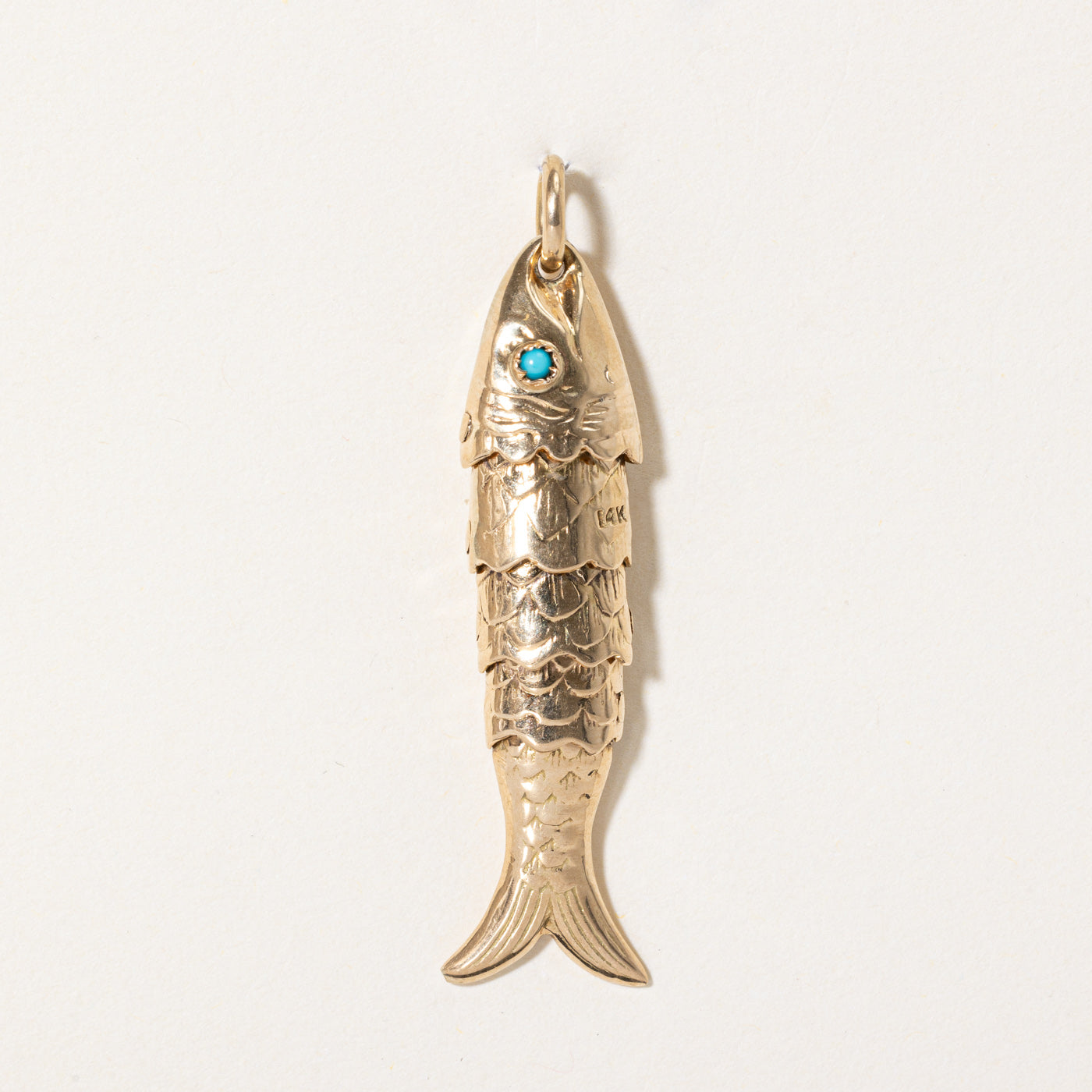 Turquoise Fish Pendant | 0.04ctw |