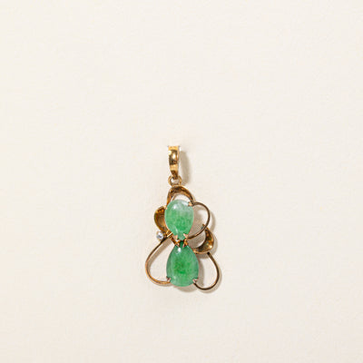 Jadeite & Diamond Pendant | 1.20ctw, 0.01ct |