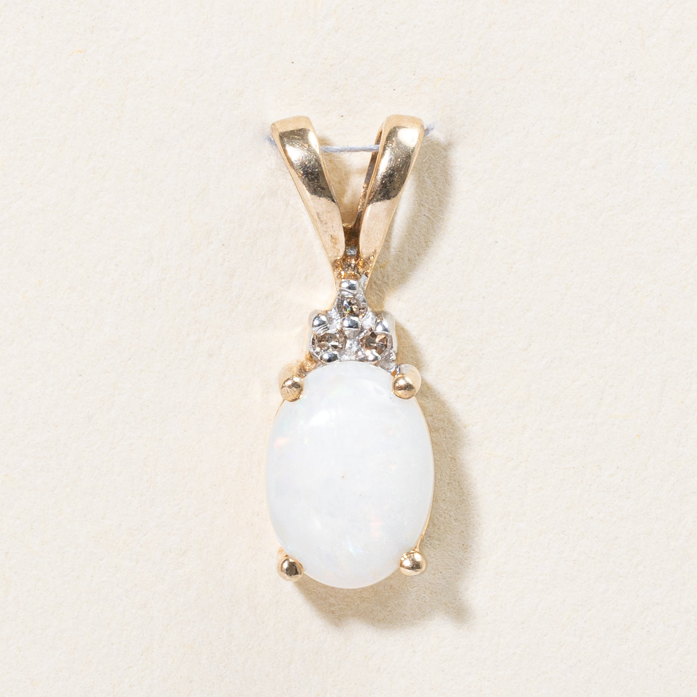 Opal & Diamond Pendant | 0.70ct, 0.02ctw |