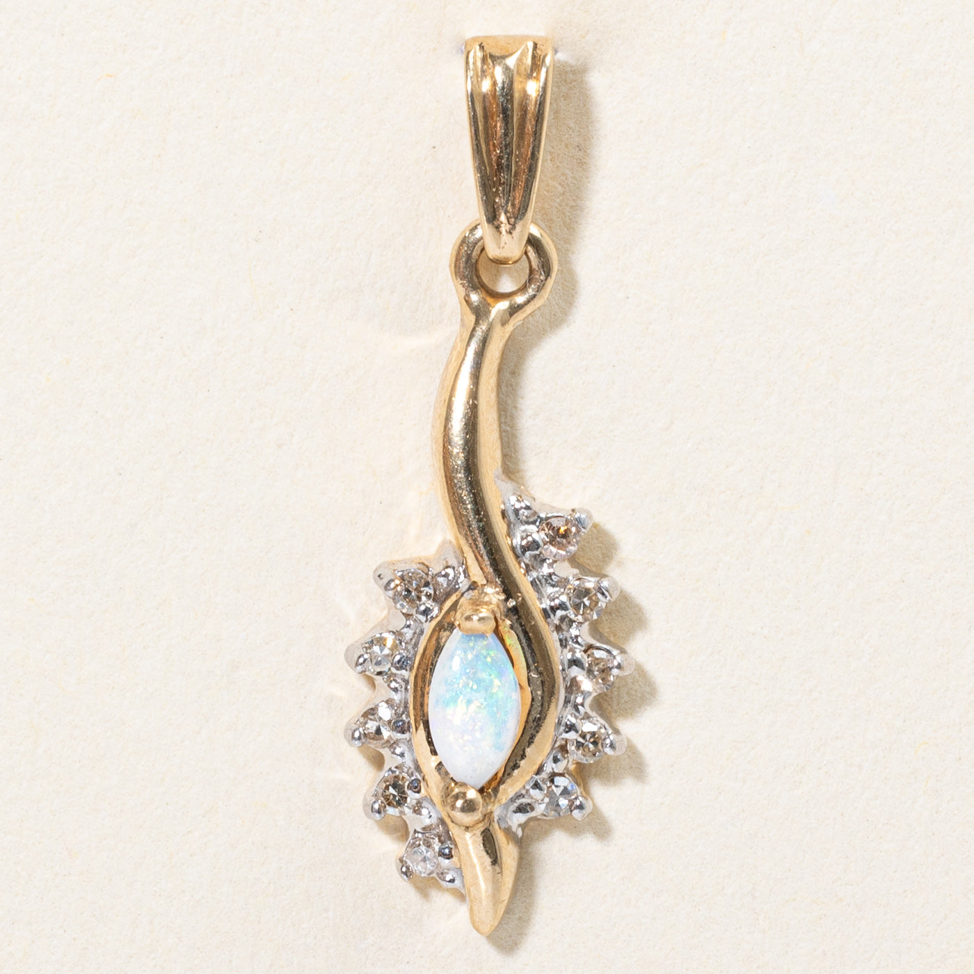 Opal & Diamond Pendant | 0.14ct, 0.05ctw |