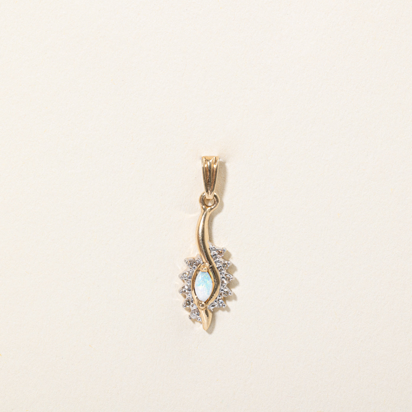 Opal & Diamond Pendant | 0.14ct, 0.05ctw |