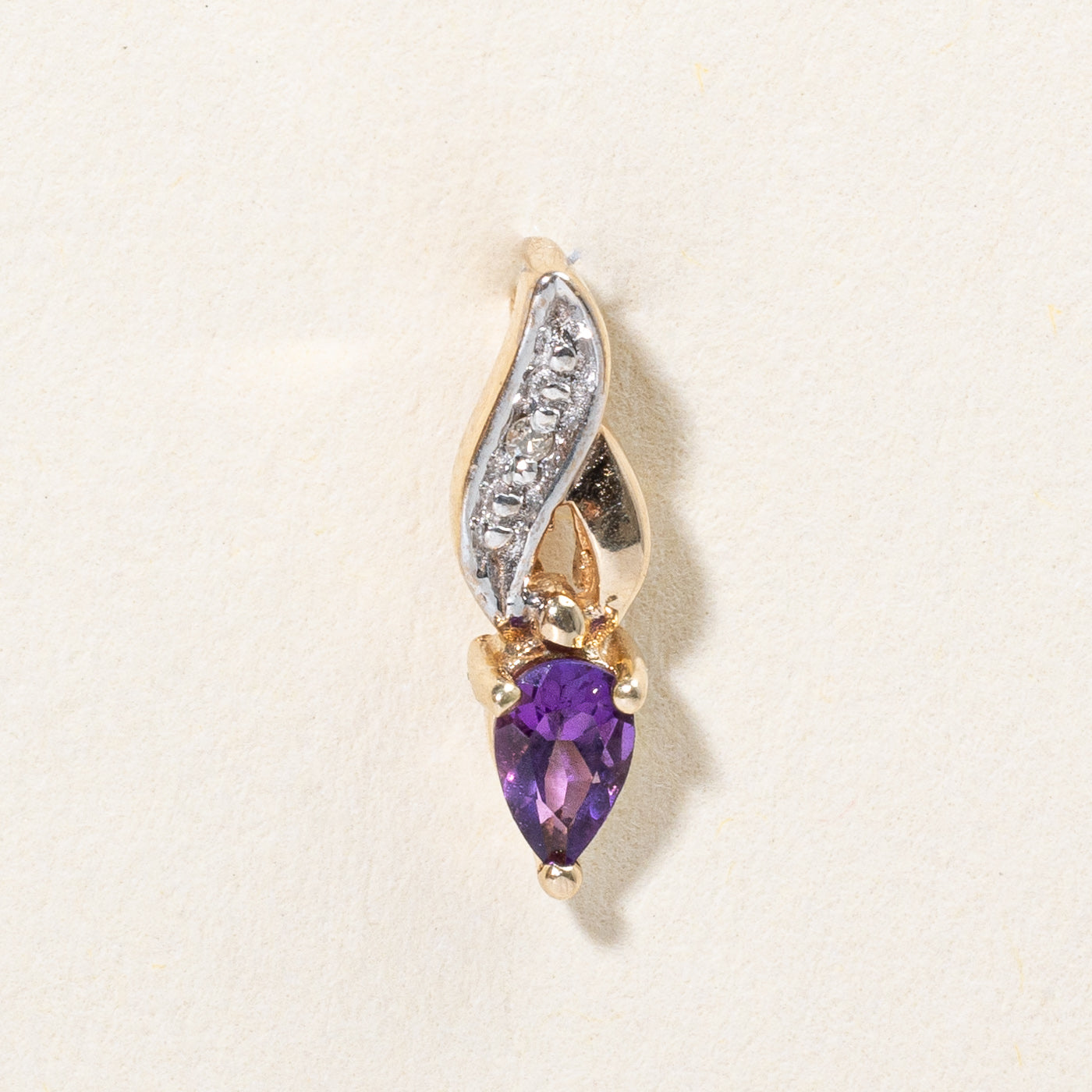 Amethyst & Diamond Pendant | 0.16ct, 0.01ct |