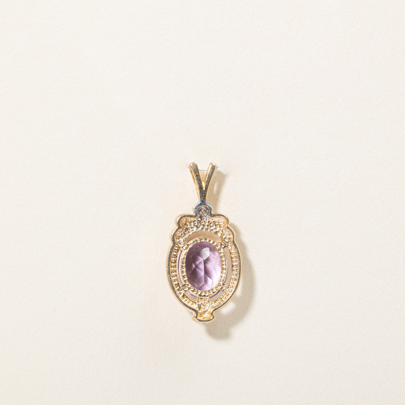 Amethyst & Diamond Pendant | 1.45ct, 0.01ct |