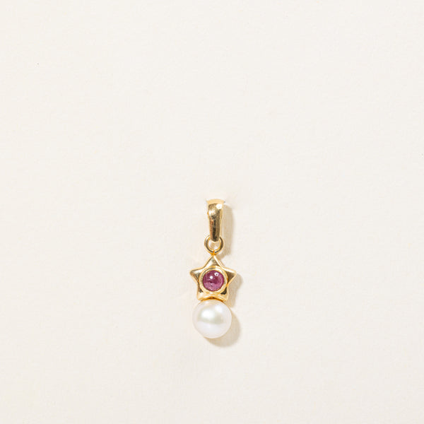 Ruby & Pearl Star Pendant | 0.16ct |