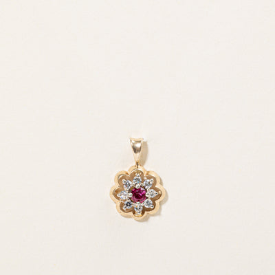 Diamond & Ruby Pendant | 0.12ctw, 0.11ct |
