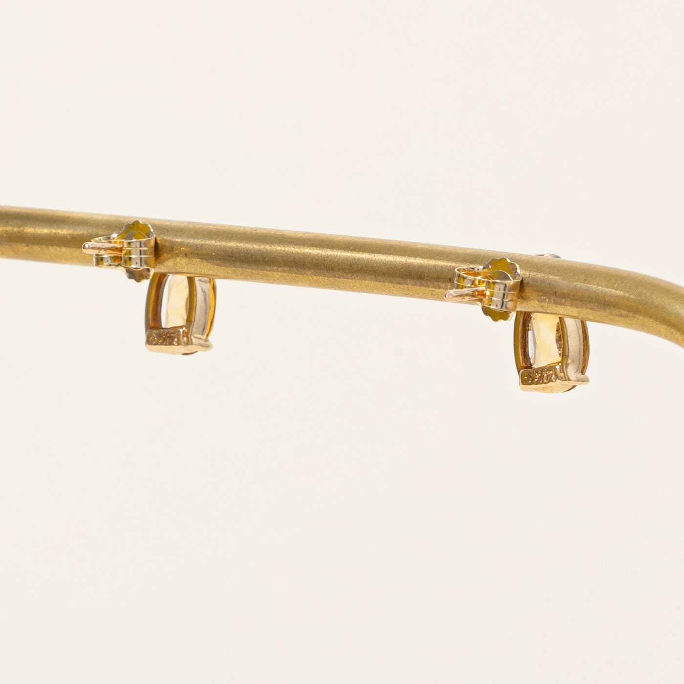 Citrine & Diamond Earrings | 1.20ctw, 0.01ctw |