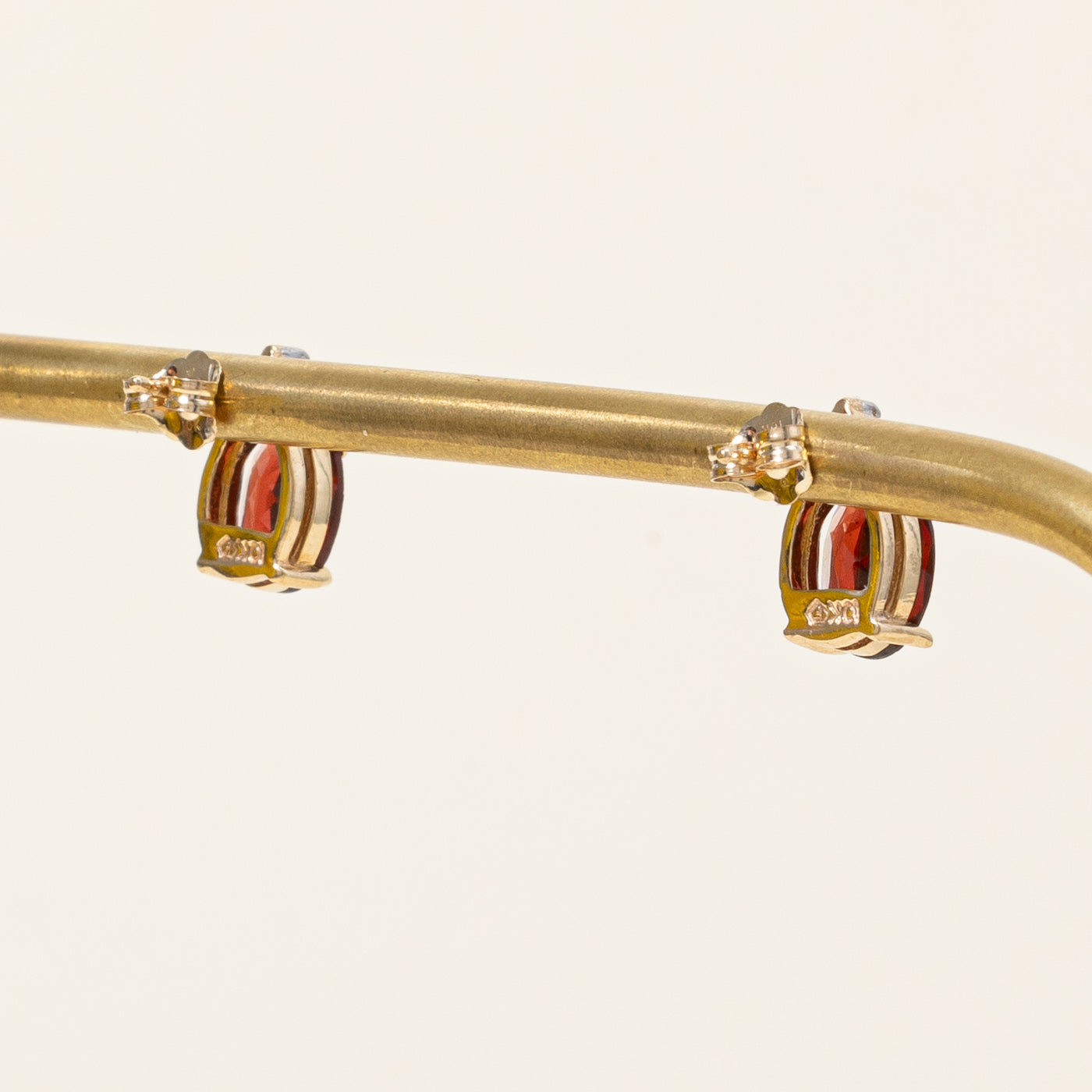 Garnet & Diamond Earrings | 3.00ctw, 0.02ctw |