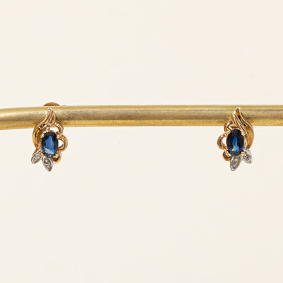 Sapphire & Diamond Earrings | 0.52ctw, 0.02ctw |