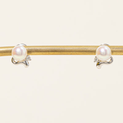 Pearl & Diamond Earrings | 3.20ctw, 0.05ctw |