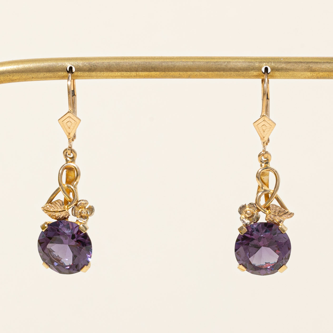 Synthetic Colour Changing Sapphire Drop Earrings | 8.00ctw |