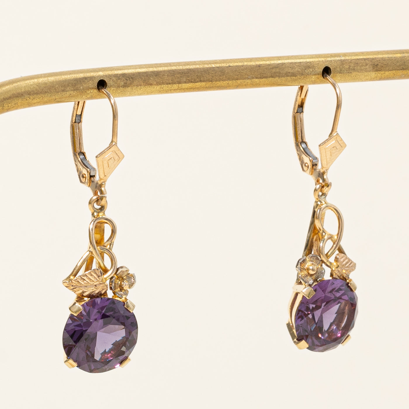 Synthetic Colour Changing Sapphire Drop Earrings | 8.00ctw |