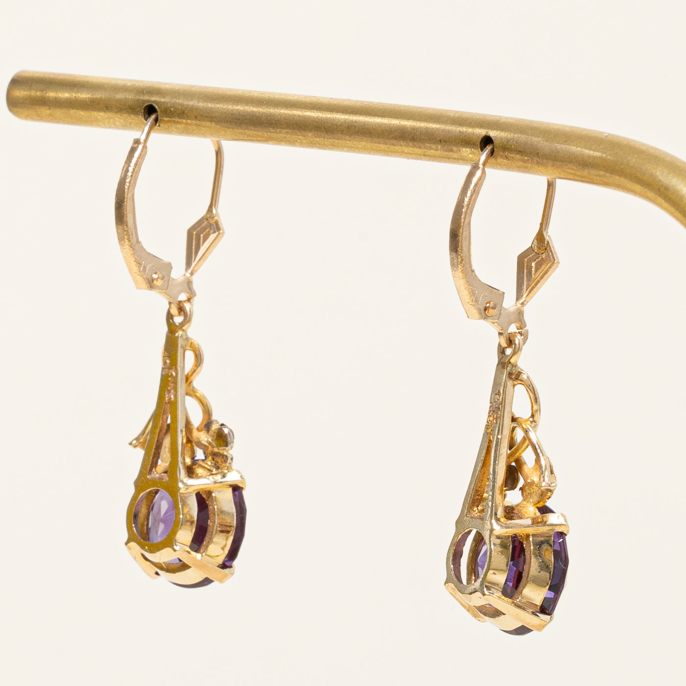 Synthetic Colour Changing Sapphire Drop Earrings | 8.00ctw |