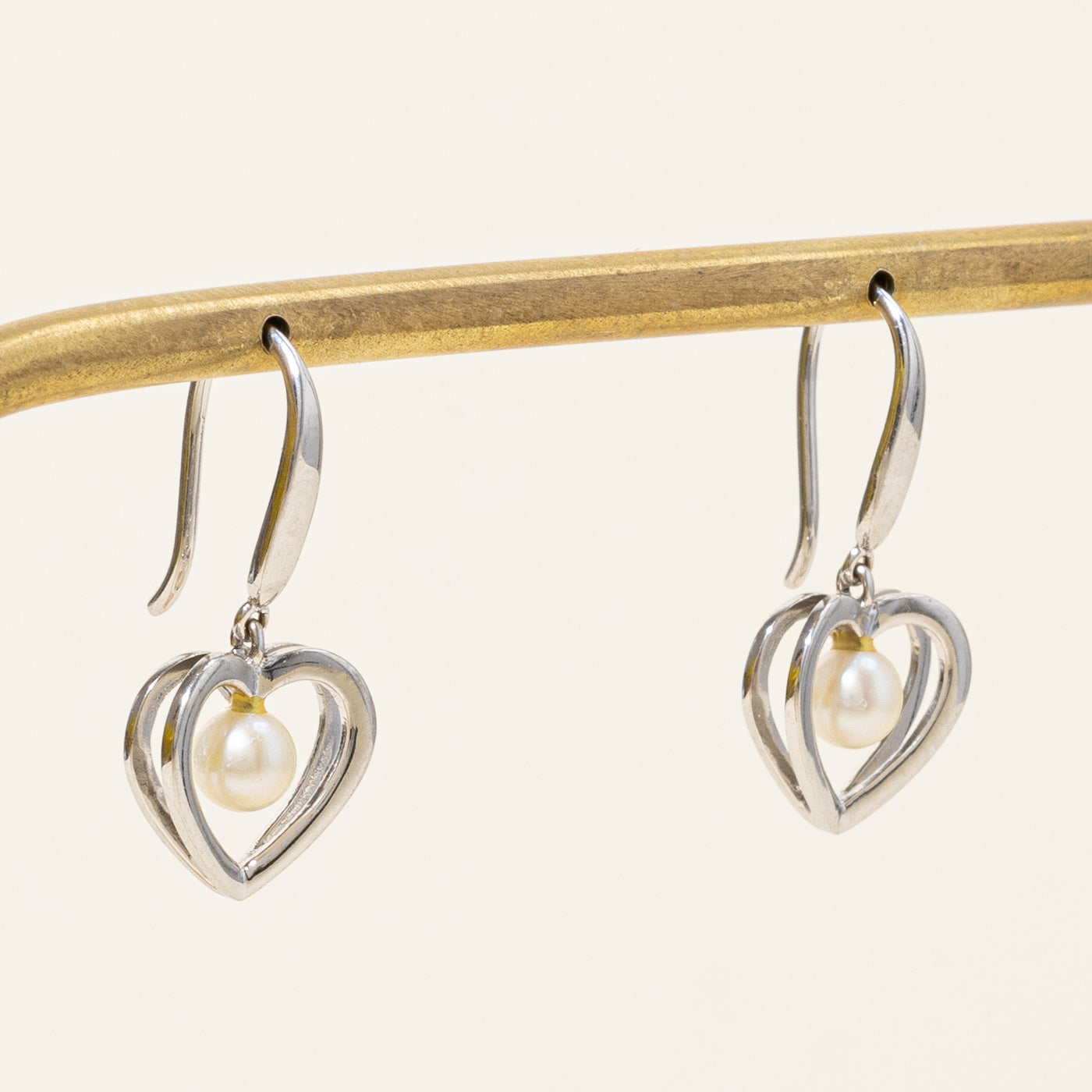 Cultured Pearl Heart Earrings | 1.20ctw |