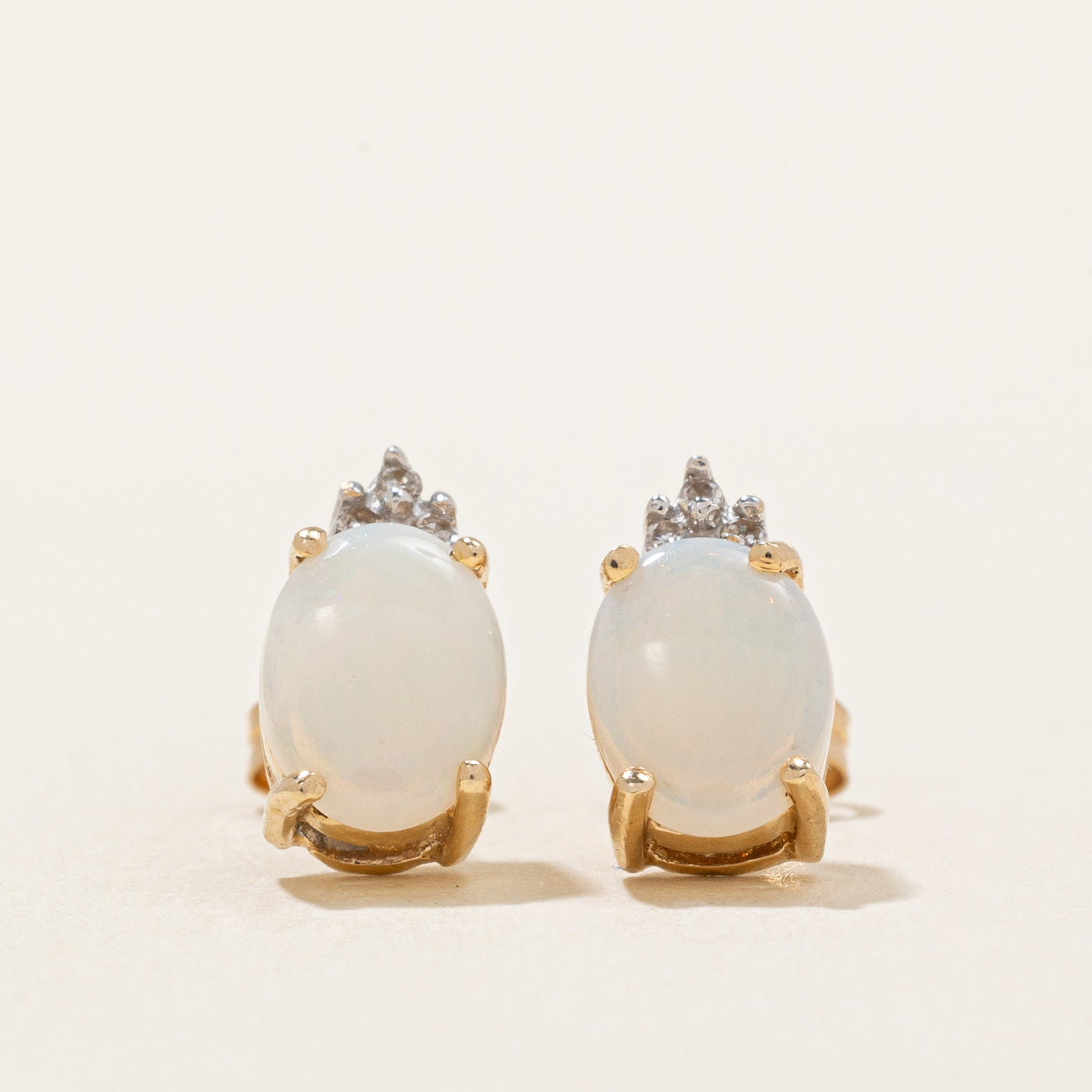 Opal & Diamond Earrings | 1.20ctw, 0.05ctw |