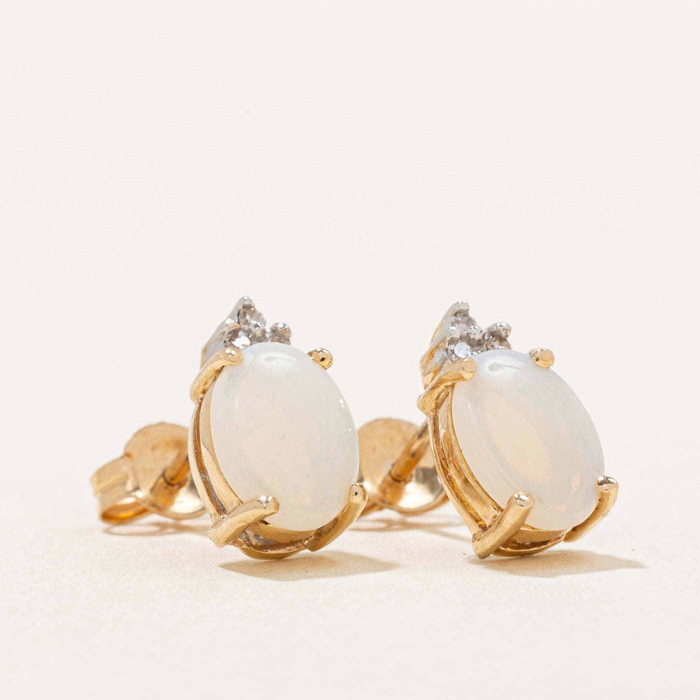 Opal & Diamond Earrings | 1.20ctw, 0.05ctw |