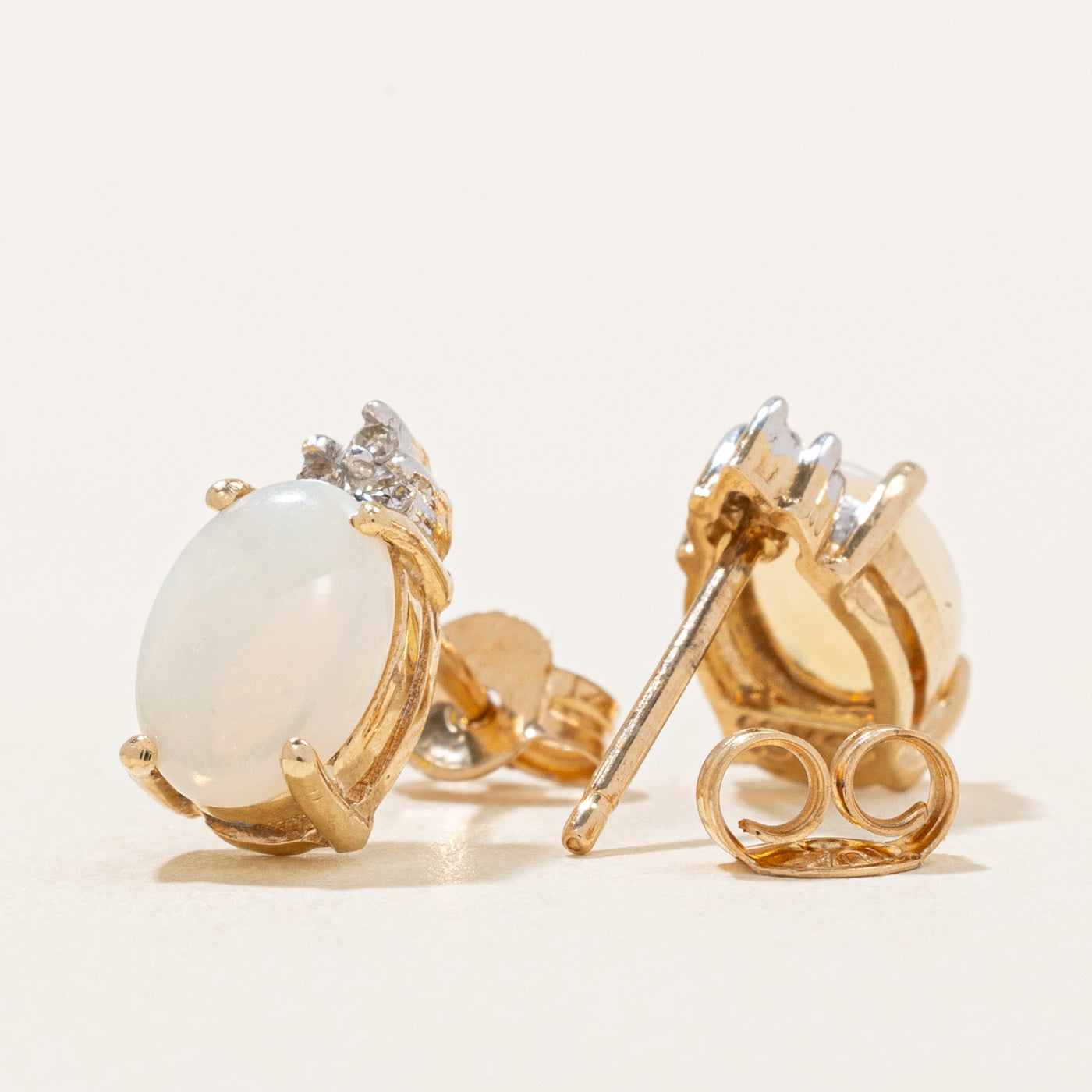 Opal & Diamond Earrings | 1.20ctw, 0.05ctw |