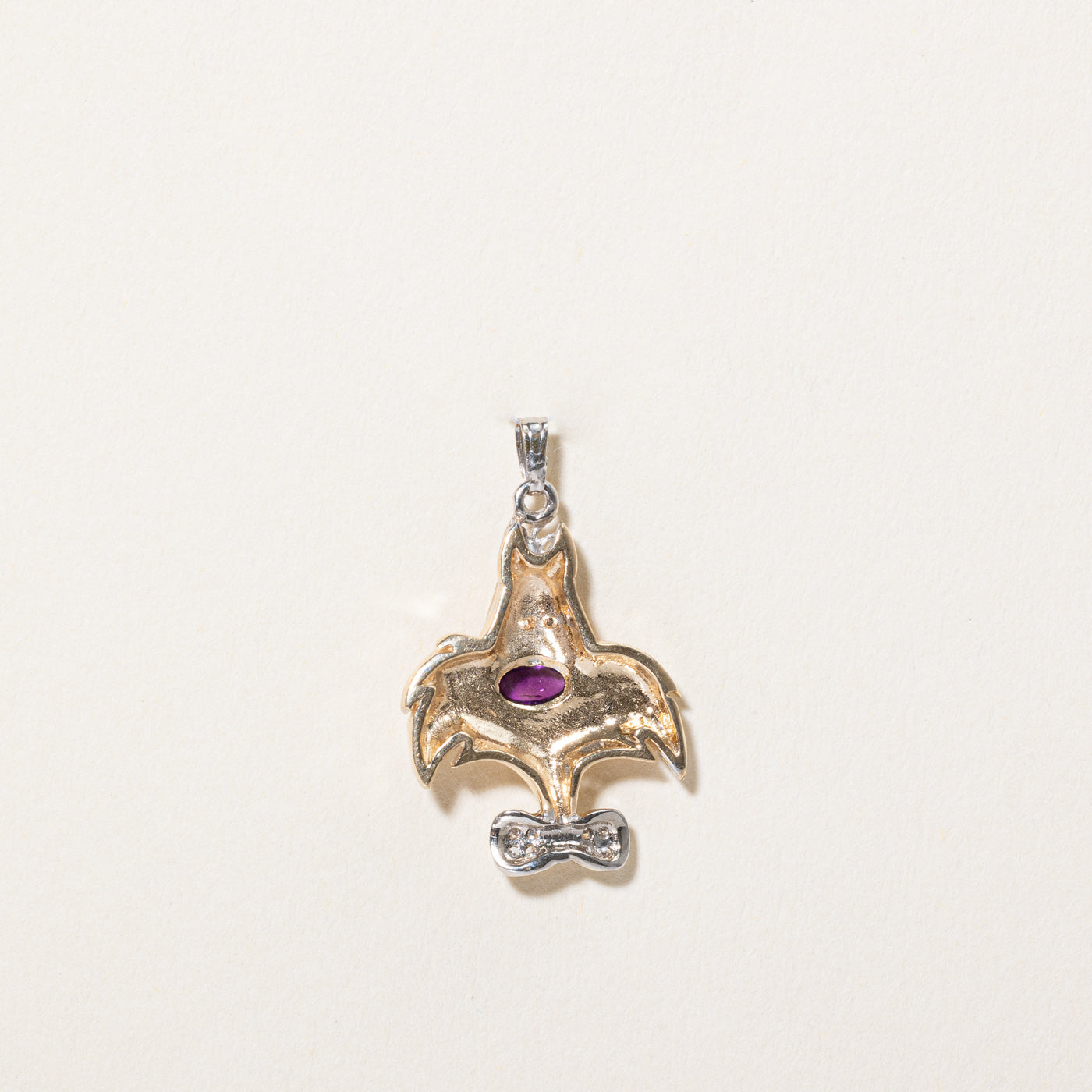 Amethyst & Diamond Sylvester the Cat Pendant | 0.25ct, 0.06ctw |