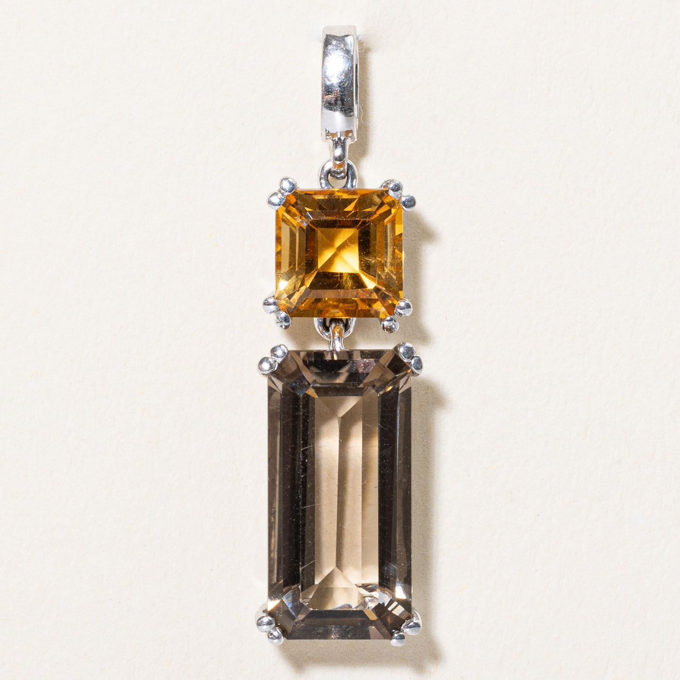 Smoky Quartz & Citrine Pendant | 4.75ct, 1.55ct |