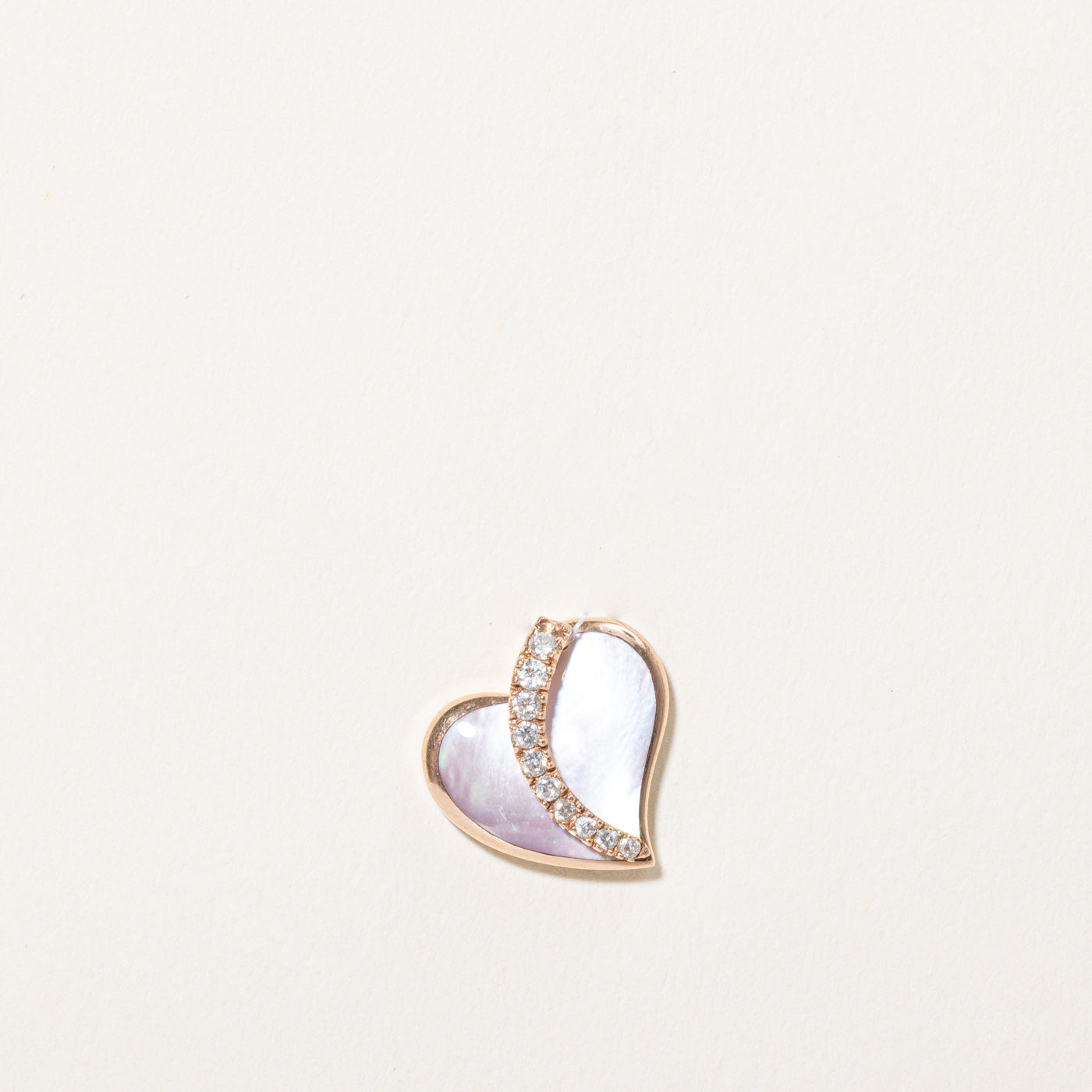 Mother of Pearl & Diamond Heart Pendant | 1.60ct, 0.11ctw |