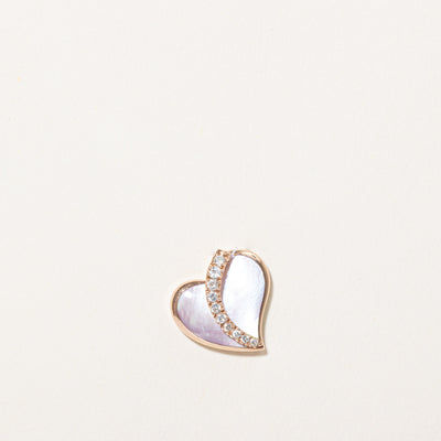 Mother of Pearl & Diamond Heart Pendant | 1.60ct, 0.11ctw |