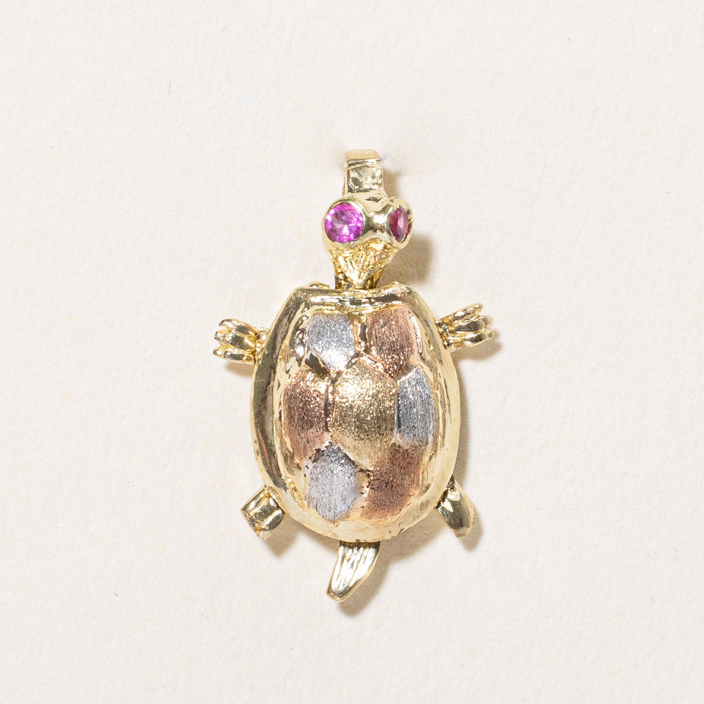 Synthetic Ruby Turtle Pendant | 0.06ctw |