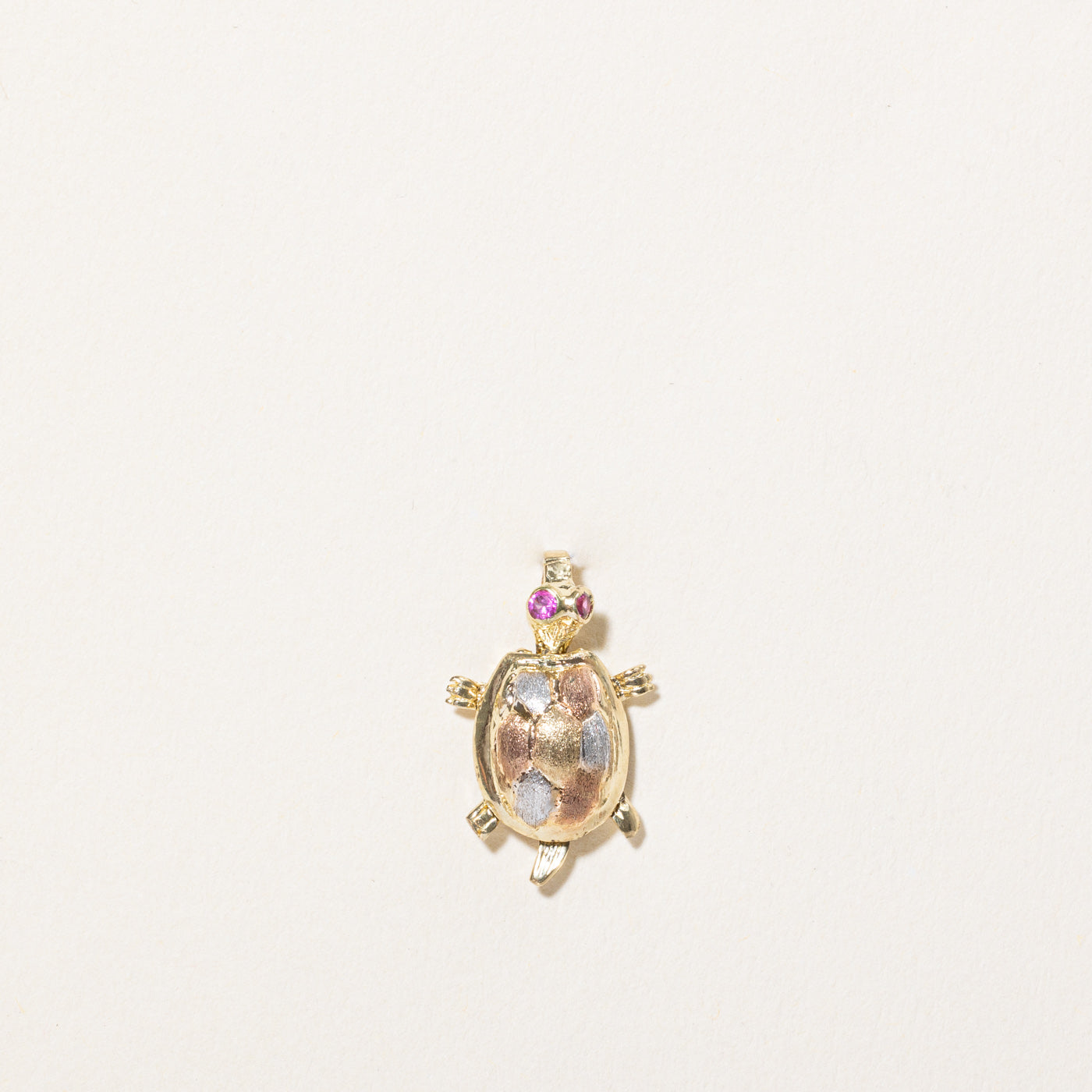 Synthetic Ruby Turtle Pendant | 0.06ctw |