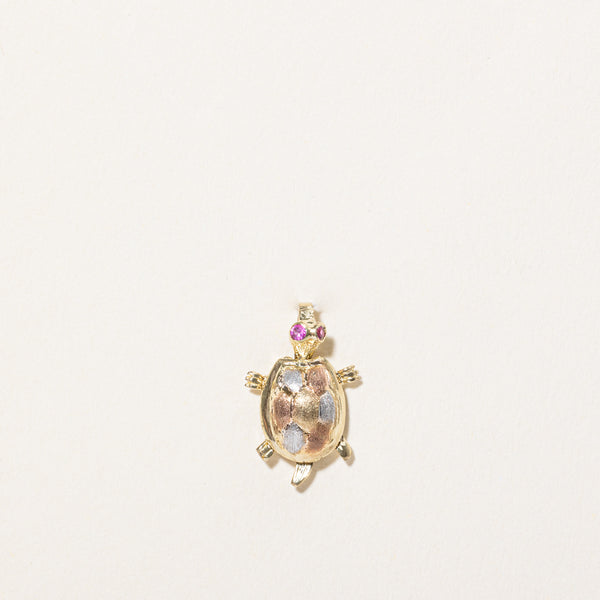 Synthetic Ruby Turtle Pendant | 0.06ctw |