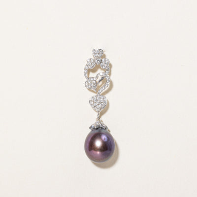 Pearl & Diamond Drop Pendant | 0.35ctw |