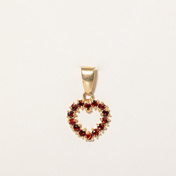 Garnet Heart Pendant | 0.70ctw |