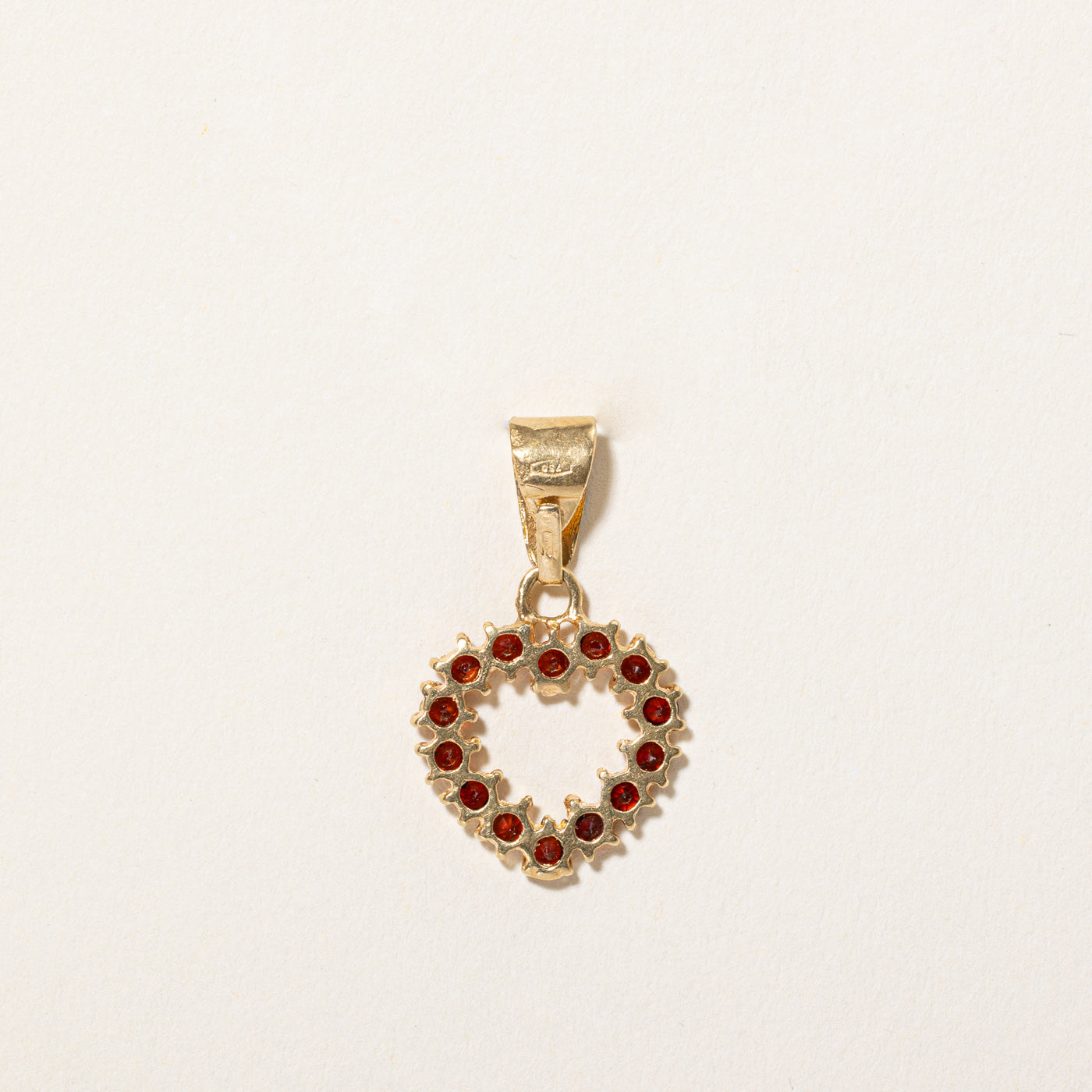 Pendentif Cœur en Grenat | 0,70 ct | 
