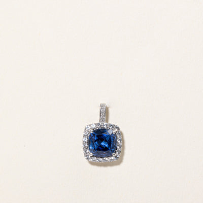 Synthetic Sapphire & Natural Diamond Pendant | 4.80ctw, 0.01ctw |