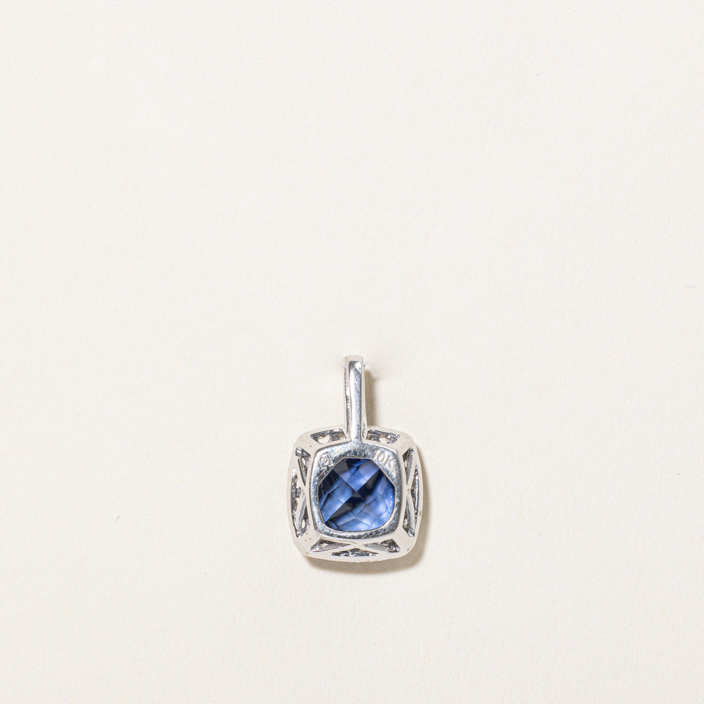 Synthetic Sapphire & Natural Diamond Pendant | 4.80ctw, 0.01ctw |