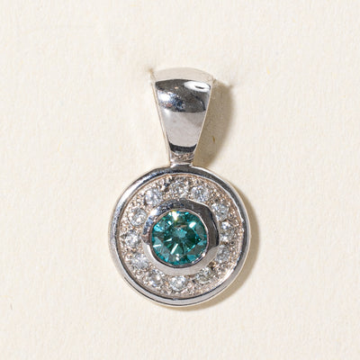 Blue & White Diamond Pendant