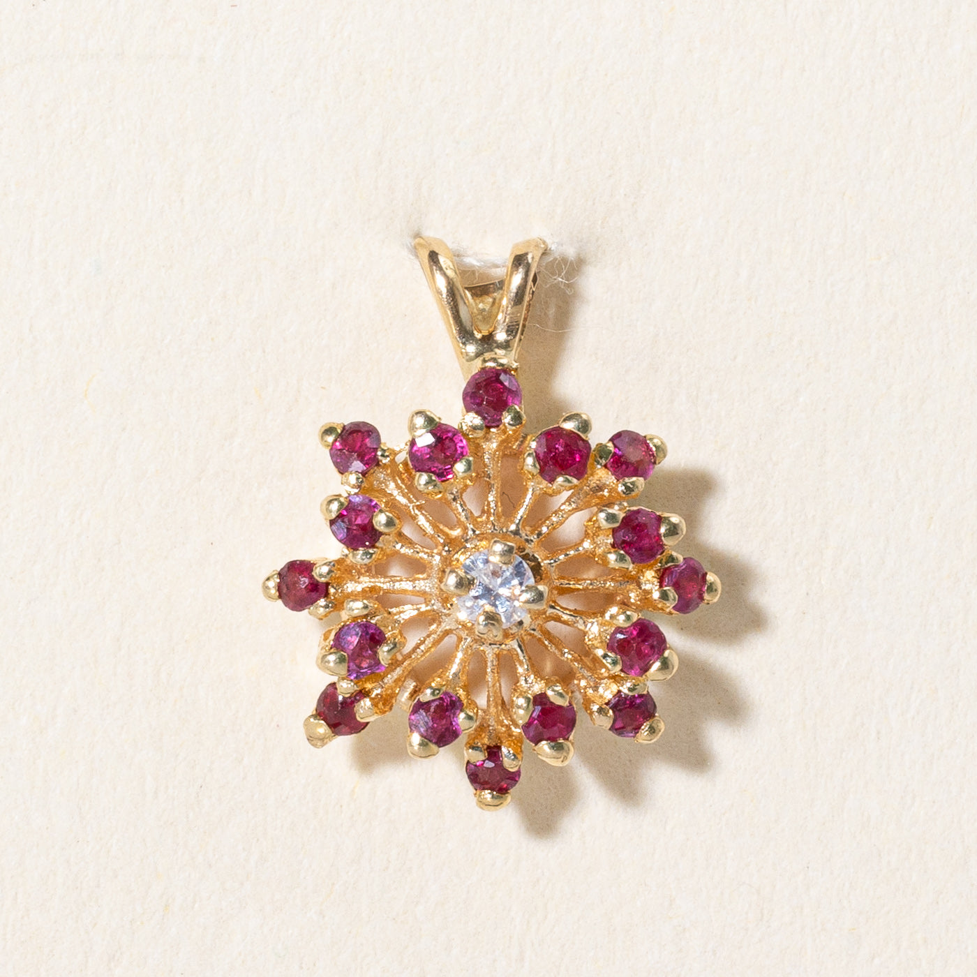 Ruby & Diamond Pendant | 0.33ctw, 0.03ct |