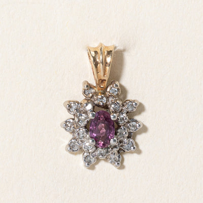 Ruby & Diamond Pendant | 0.22ct, 0.10ctw |