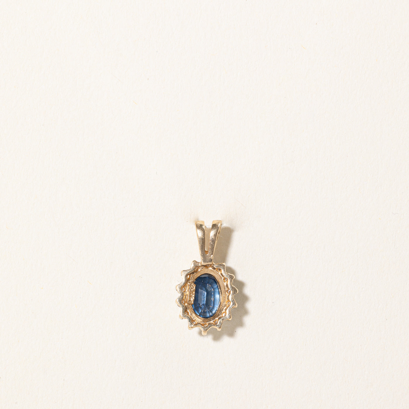 Sapphire & Diamond Halo Pendant | 1.00ct, 0.10ctw |