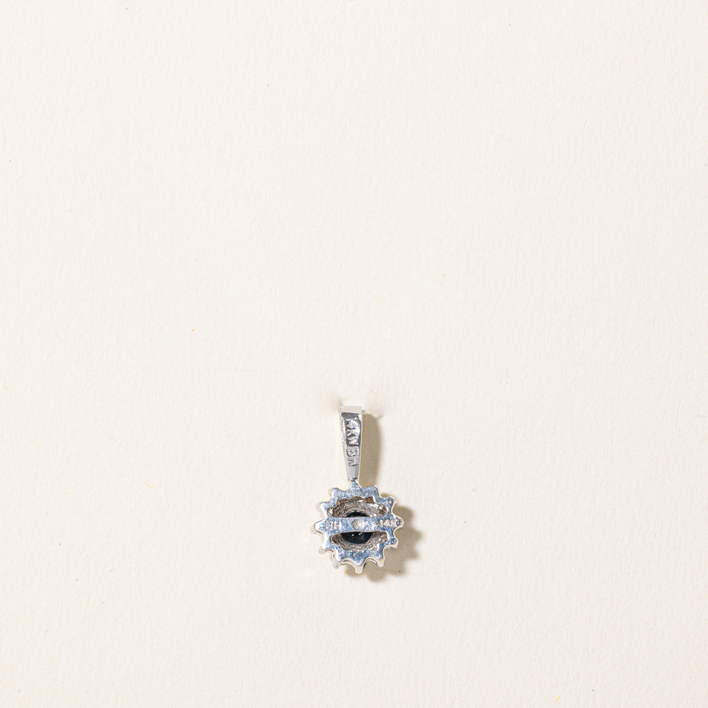 Sapphire & Diamond Halo Pendant | 0.25ct, 0.12ctw |