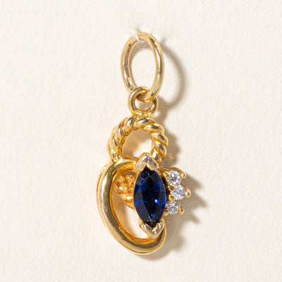 Sapphire & Diamond Pendant | 0.25ct, 0.03ctw |