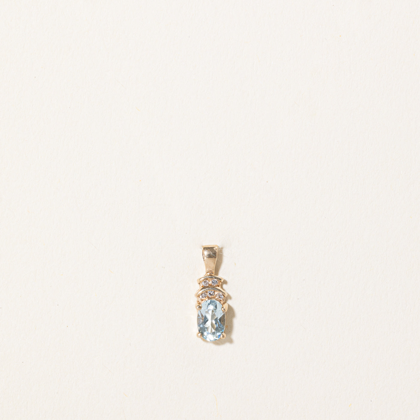 Pendentif aigue-marine et diamants | 0,35 ct, 0,02 ct au total | 
