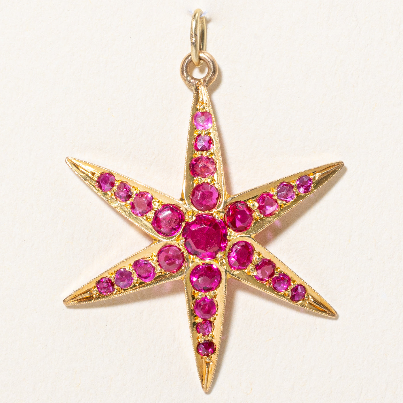 Natural & Synthetic Ruby Star Pendant | 1.20ctw |