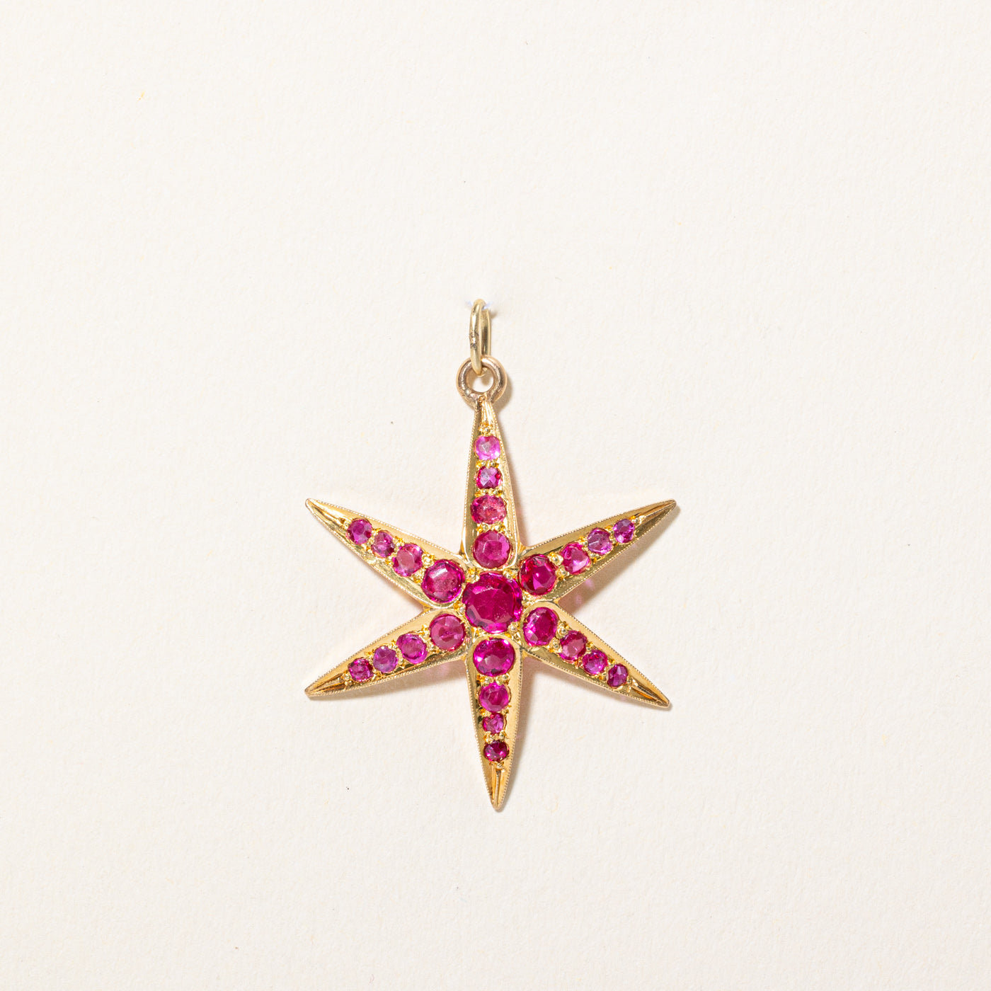 Natural & Synthetic Ruby Star Pendant | 1.20ctw |