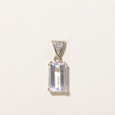 Kunzite & Diamond Pendant | 7.00ct, 0.09ctw |